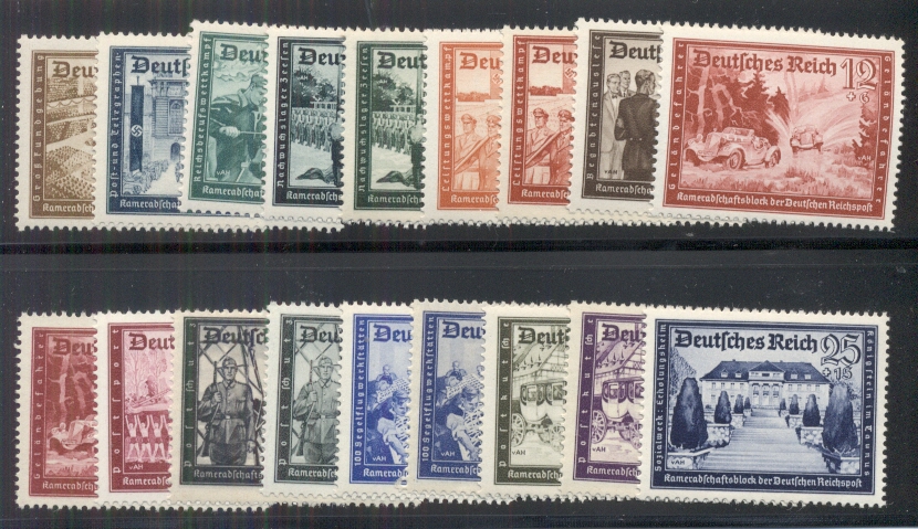 GERMANY #B148 59 Complete set of 18, og, NH, VF, Scott $120.00