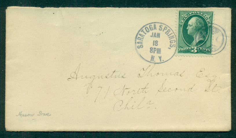 US 1867, “U.S. Sanitary Commission SOLDIERS MAIL” embossed upper 