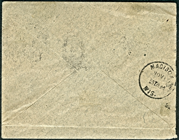 US 1922, Offices in China, 6¢ on 3¢ (K3) Block of 4 tied on cover w 