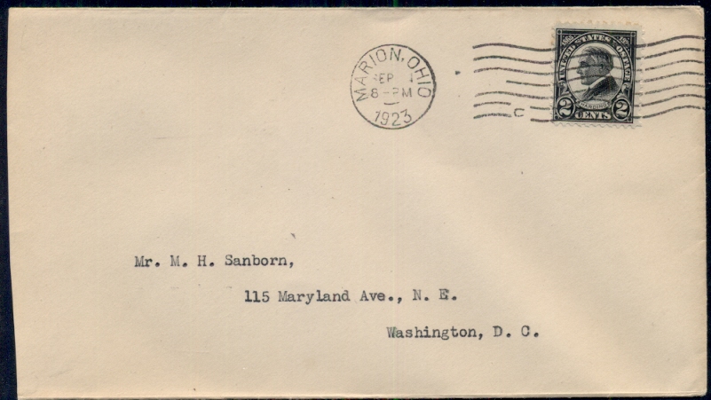 US #610 2¢ Harding, FDC, unknown cachet, VF, most of this type are $ 