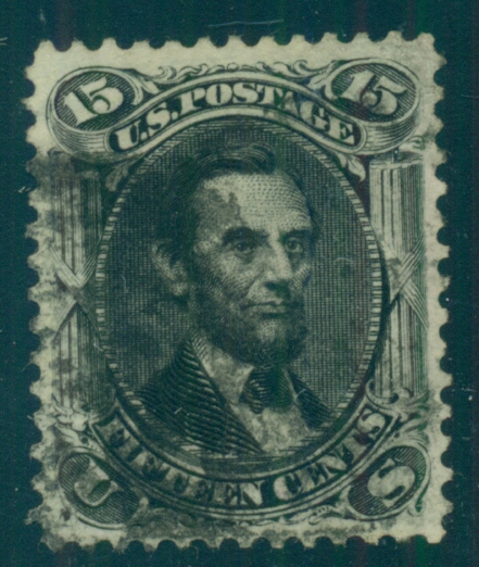 us #77 15 lincoln, used, vf, scott $225.00