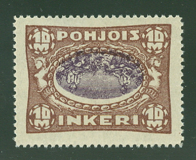 NORTH INGERMANLAND, 14a, 10mk INVERTED CENTER, only 100 issued, og, NH 